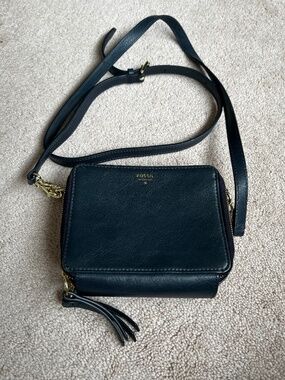 Navy Fossil Crossbody Bag